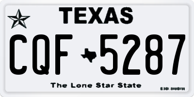 TX license plate CQF5287