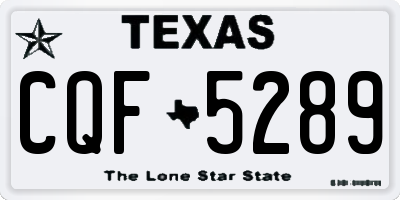 TX license plate CQF5289