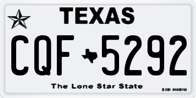 TX license plate CQF5292