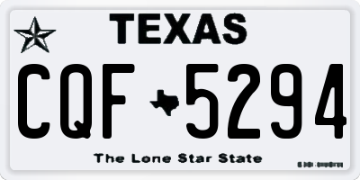 TX license plate CQF5294