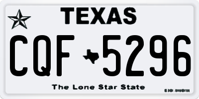 TX license plate CQF5296