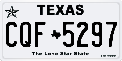 TX license plate CQF5297
