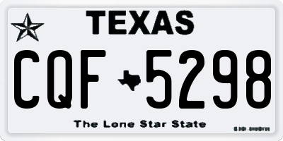 TX license plate CQF5298
