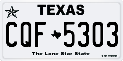 TX license plate CQF5303