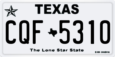 TX license plate CQF5310