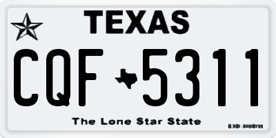 TX license plate CQF5311