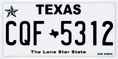 TX license plate CQF5312