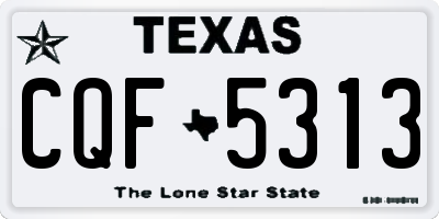 TX license plate CQF5313