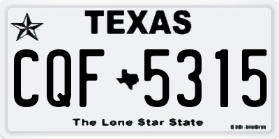 TX license plate CQF5315