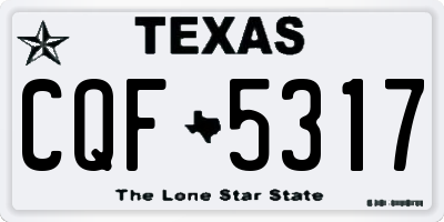 TX license plate CQF5317