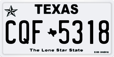 TX license plate CQF5318