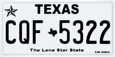TX license plate CQF5322