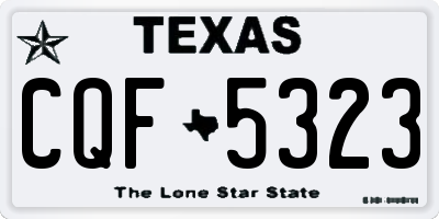 TX license plate CQF5323