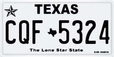 TX license plate CQF5324