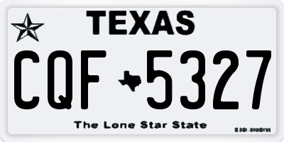 TX license plate CQF5327