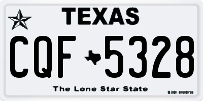 TX license plate CQF5328