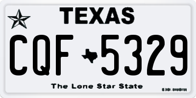 TX license plate CQF5329