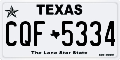 TX license plate CQF5334