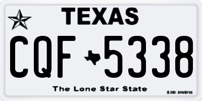 TX license plate CQF5338