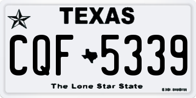 TX license plate CQF5339