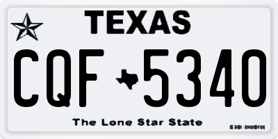 TX license plate CQF5340