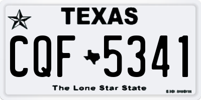TX license plate CQF5341