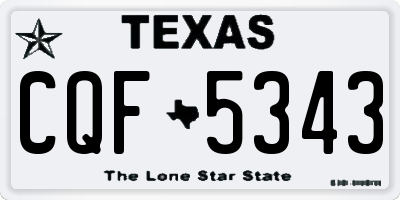 TX license plate CQF5343