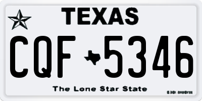 TX license plate CQF5346