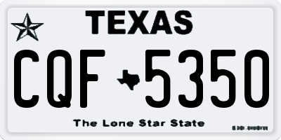 TX license plate CQF5350