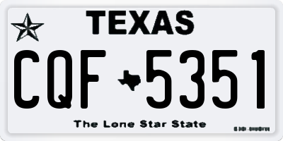 TX license plate CQF5351