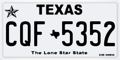 TX license plate CQF5352