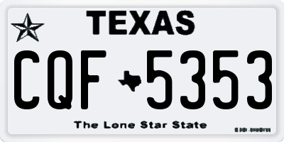 TX license plate CQF5353