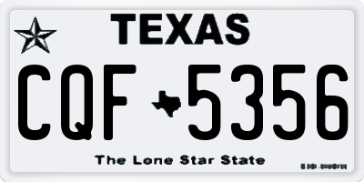 TX license plate CQF5356