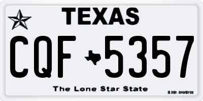 TX license plate CQF5357