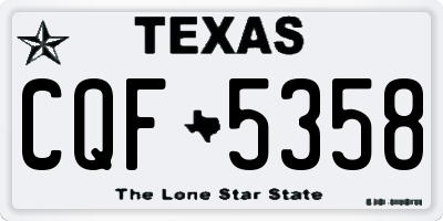 TX license plate CQF5358