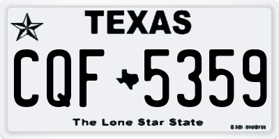 TX license plate CQF5359