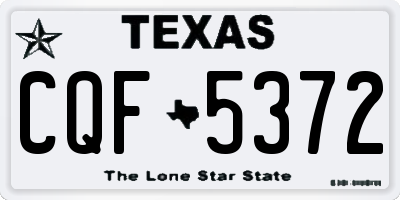 TX license plate CQF5372