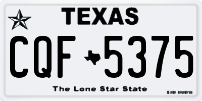 TX license plate CQF5375