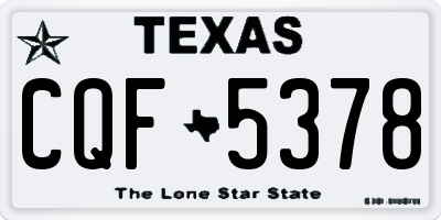 TX license plate CQF5378