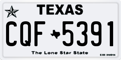 TX license plate CQF5391