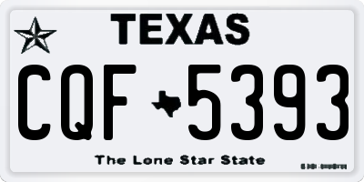 TX license plate CQF5393