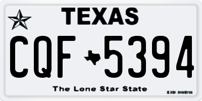 TX license plate CQF5394