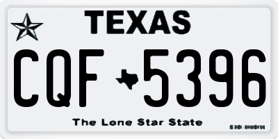 TX license plate CQF5396