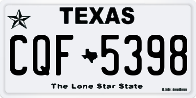 TX license plate CQF5398