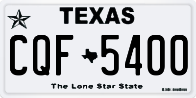 TX license plate CQF5400