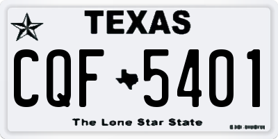 TX license plate CQF5401