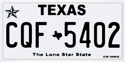 TX license plate CQF5402