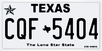 TX license plate CQF5404
