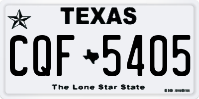 TX license plate CQF5405