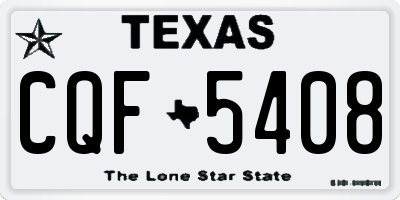 TX license plate CQF5408